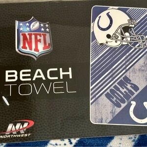 NFL Colts Blue and White Beach Towel
